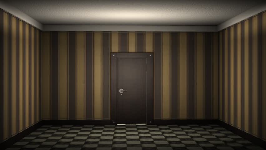 Door Opening And Illuminating A Dark Room (HD 1080p, 30fps, 3d) Stock