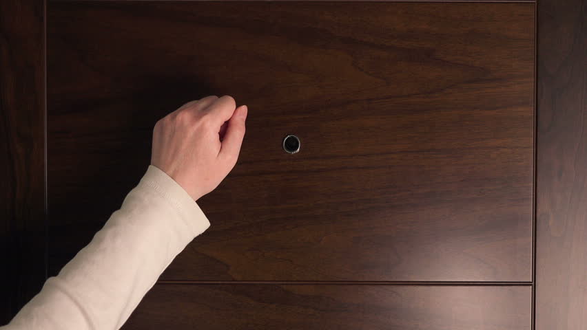 Lighter grey man clip art at clker.com Young Woman Knock With Hand At Enter Door Of Her House Stock Footage