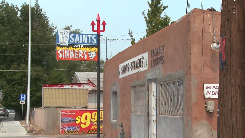 Espanola New Mexico Circa 2010 The Saints And Sinners Liquor Store