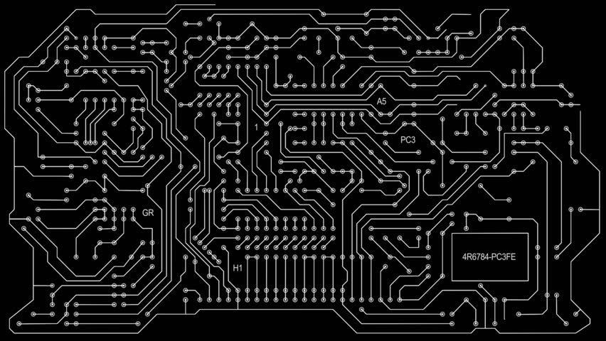 Printed Circuit Board Animation Alpha Stock Footage Video 17690698 