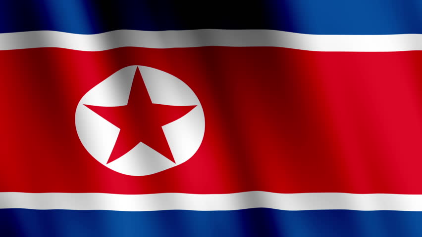 north-korean-flag-with-real-structure-of-a-fabric-stock-footage-video