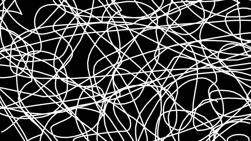Creepy Black And White Background Squiggly Like Van Gogh Starry Night