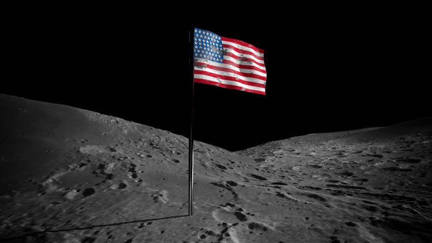 American Flag On The Moon Stock Footage Video 20620171 Shutterstock