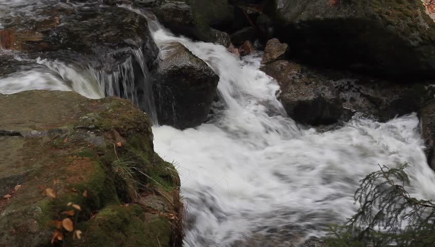 Beautiful Waterfall Water Falling Down The