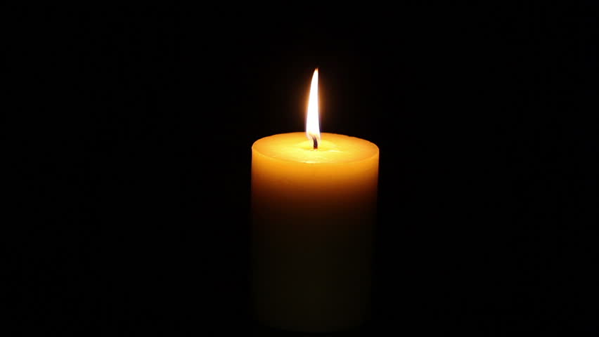 Burning Candles, Candles On A Black Background Stock Footage Video
