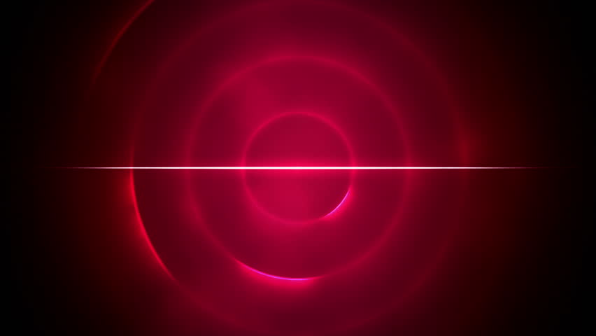 Red Circle And Axis On Black Background Seamless Loop Animated Fractal