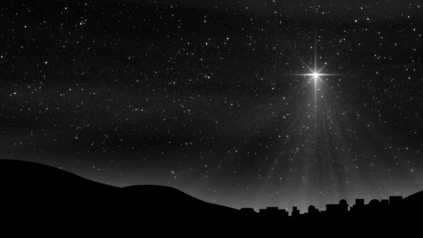 Seamless Loop Features The Bethlehem Christmas Nativity Star With