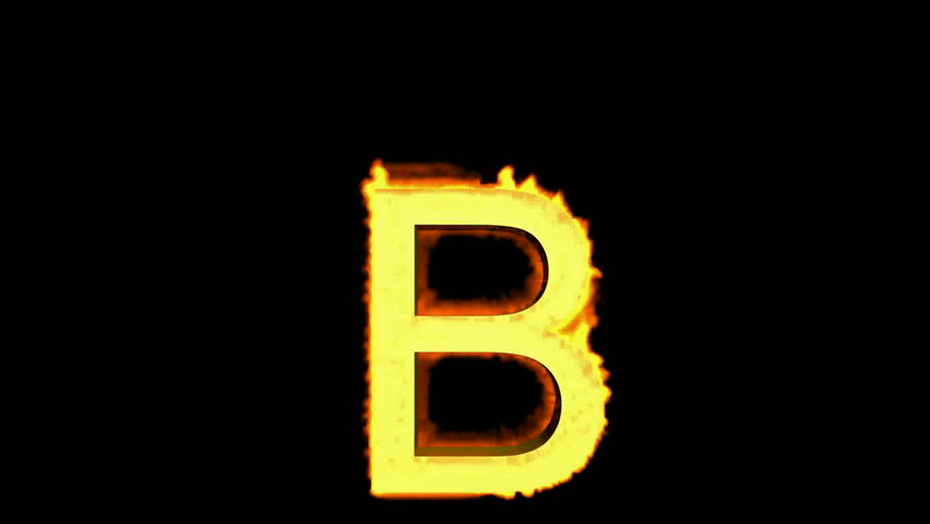 Fire Letter B,uppercase. Stock Footage Video 3279656 - Shutterstock