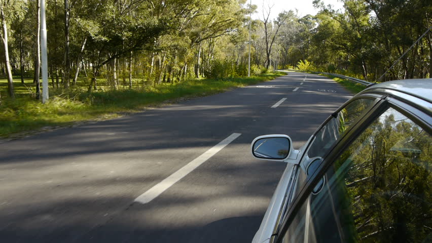 Driving Car On Country Road Side View Stock Footage Video 8130763