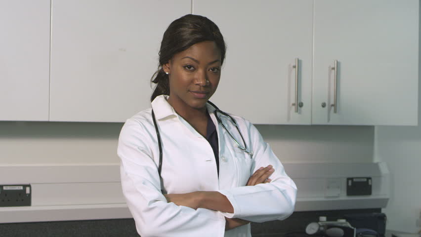Portrait Of Black Female Doctor Stock Footage Video 4222531 Shutterstock 1215