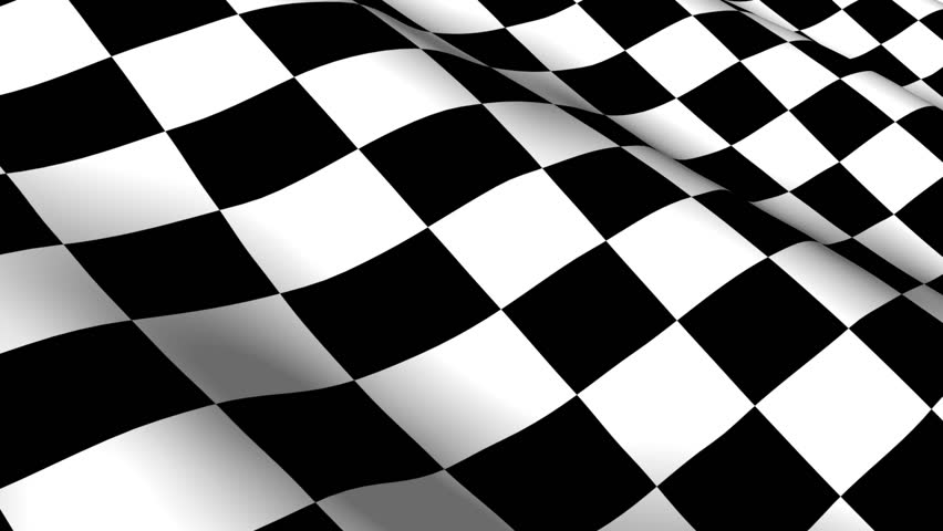 Abstract Background Loop Of Small Black And White Checked Pattern In Motion (FULL HD) Stock
