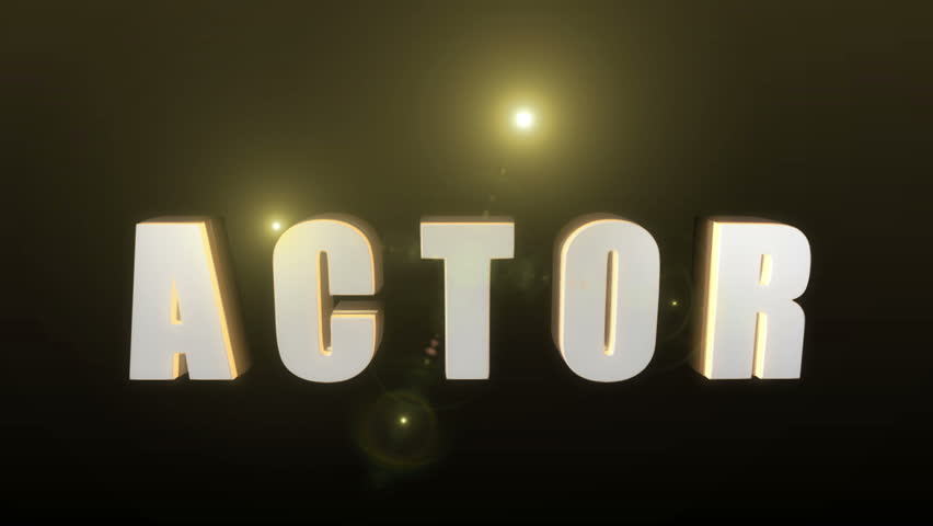 reveal-animation-of-the-word-actress-in-big-3d-letters-with-lights-and