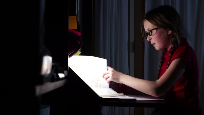 I do my homework at night