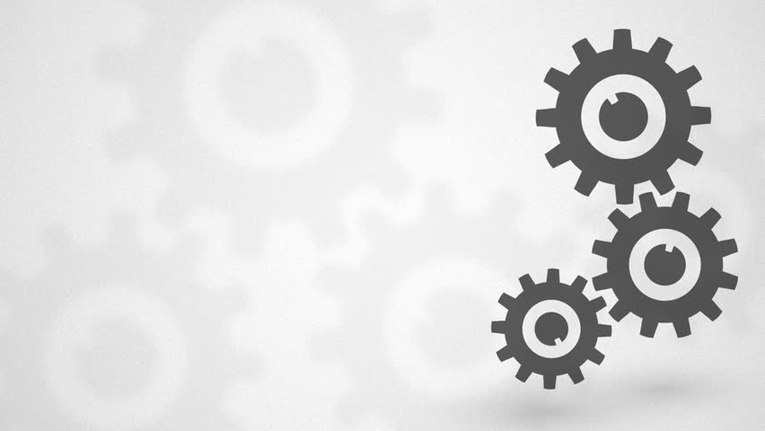 Abstract Gears On Black Background Stock Footage Video 6188795