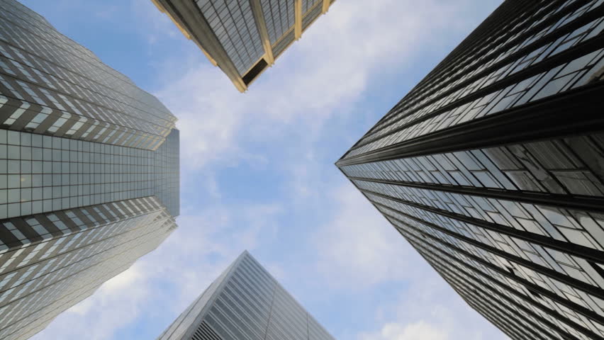 Industrial Buildings Seen From Below New York City Jun 15 Up Time Lapse Of A Modern