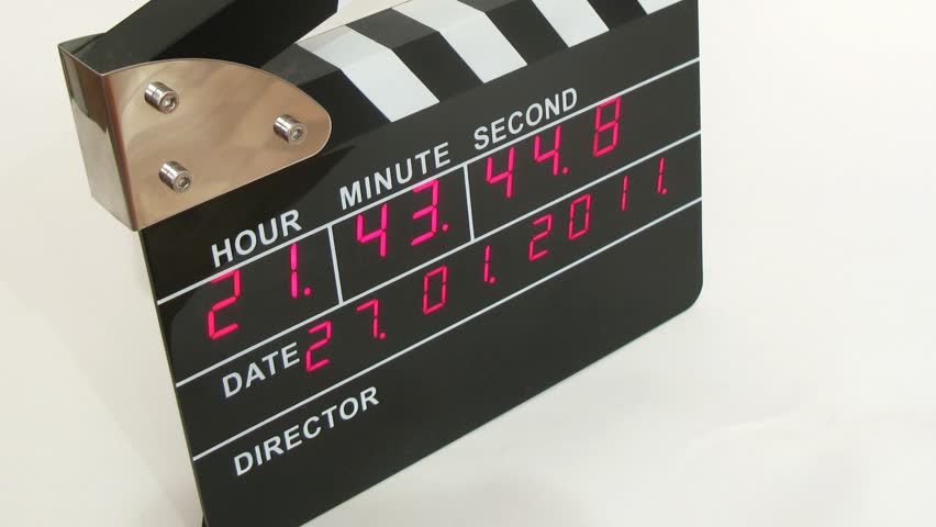 Electronic Clapper Board Or Film Slate Stock Footage Video 16733365 ...