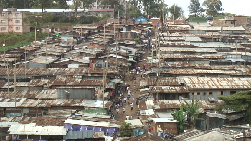 Informal Settlements Close Together In Durban, People Going In And Out ...