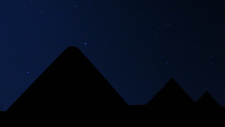 Orion Constellation Stars Aligned Above The Pyramids Of Giza Stock ...