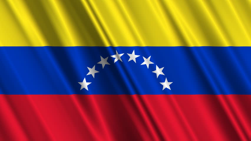 Venezuelan Flag, With Real Structure Of A Fabric Stock Footage Video ...