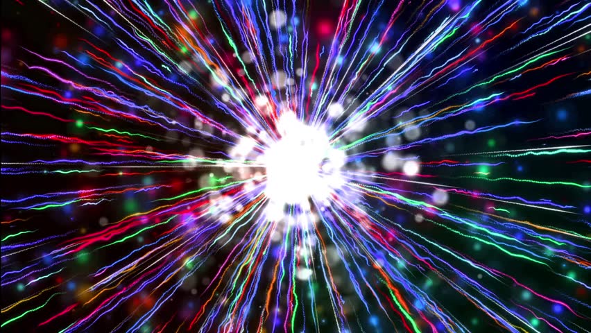 Seamless Animation Of Abstract Colorful Laser Light And Fireworks ...