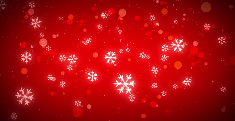 Snow Falling Over A Grungy Red Backdrop. This Animation Is A Seamless ...