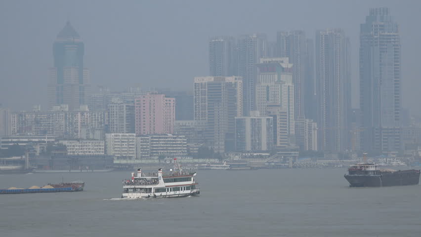 CHINA - 1987: People Leaving The Ship On River Yangtze In 1987 In China ...