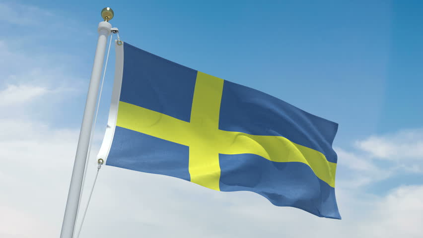 Sweden Flag In 4k Stock Footage Video 14966416 - Shutterstock
