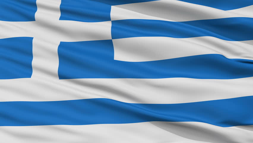 National Waving Flag Of Greece (also Called Galanolefki Or Kianolefki ...