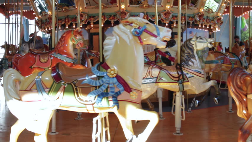 Carnival Merry Go Round Horse Ride State Fair Fun. Annual State Fair ...