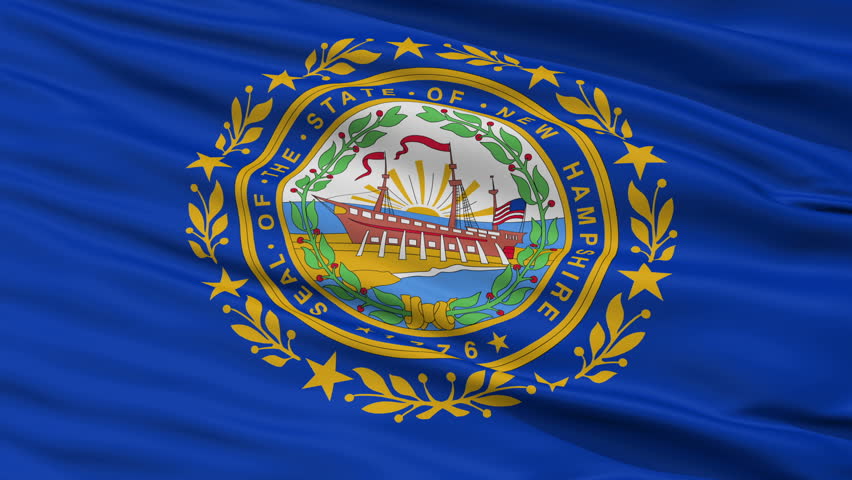 Waving New Hampshire State Flag, Ready For Seamless Loop. Stock Footage ...