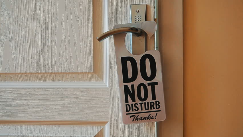 DO NOT DISTURB Sign On Hotel Room Door Stock Footage Video 10998995 ...