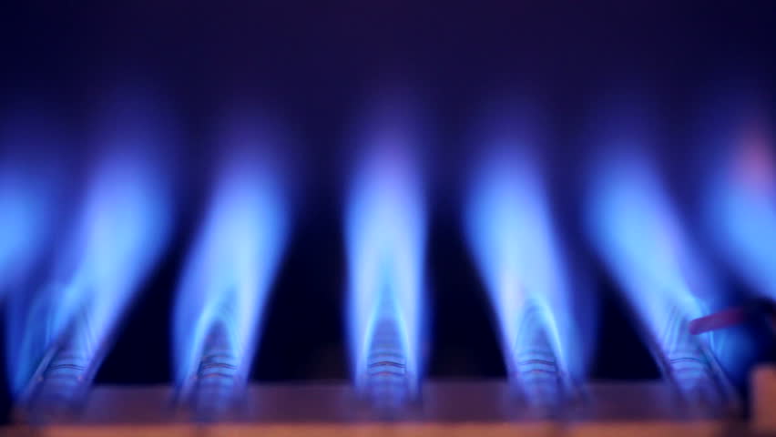 Blue Flames Of A Gas Burner Inside Of A Boiler Stock Footage Video ...