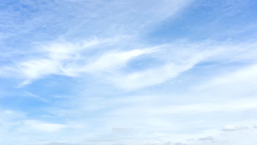 One Minute Long Loop Features White Clouds Floating Through A Deep Blue ...