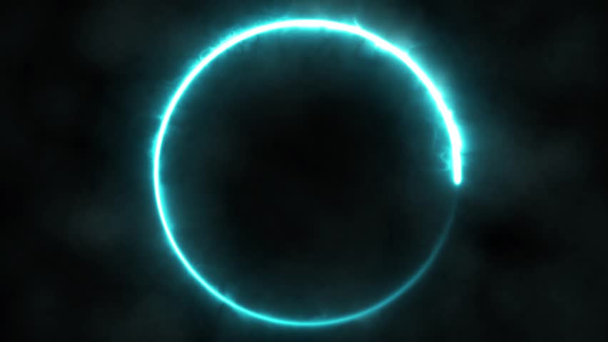 The Circle Shape Of Ring Lens Flares Is Rotating With Dark Background ...