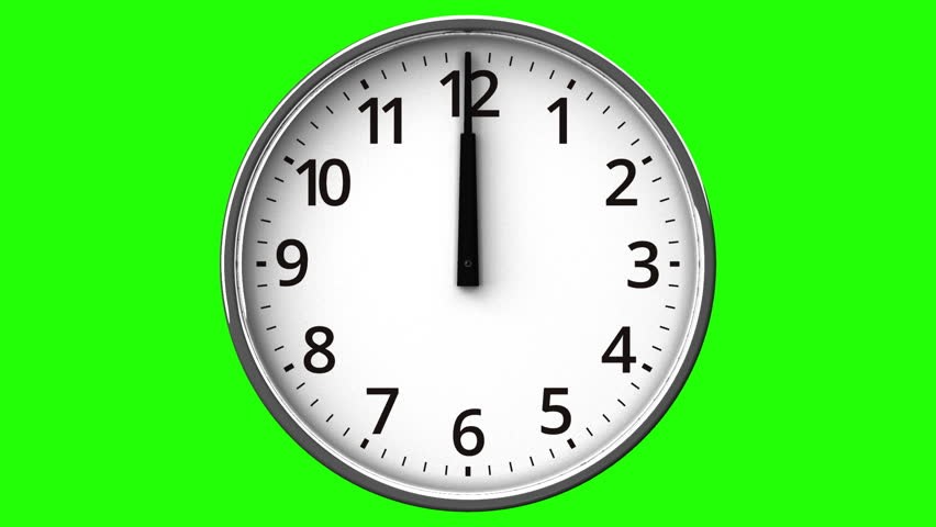 Nine To Five Clock Animation - Time Lapse Footage Of A Simple Wall ...