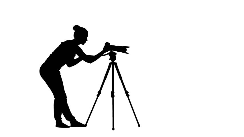 A Silhouette Of A Woman Posing For The Camera Against A White ...