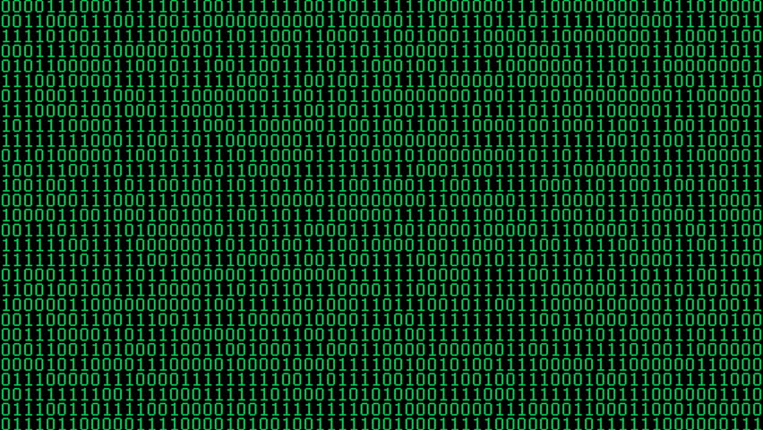 Green Binary Digits Screensaver (24fps). Full Screen Saver Graphic Loop ...