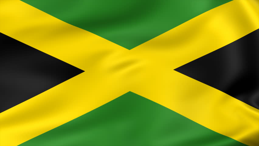 National Flag Of Jamaica Waving In The Wind - Background Animation For ...