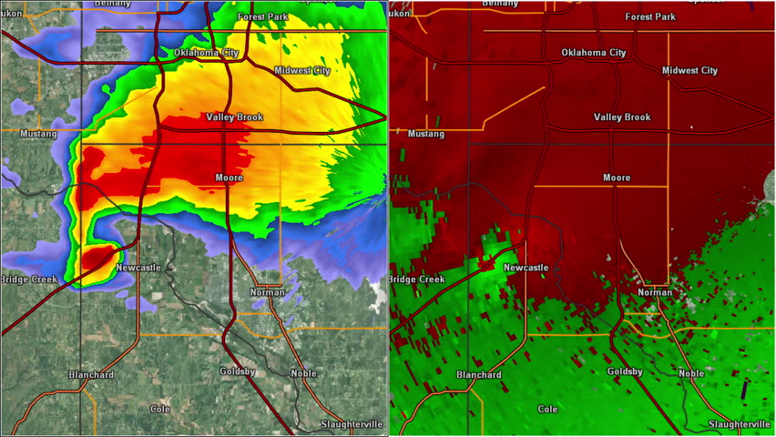 May 3rd, 1999 Moore / Bridge Creek, Oklahoma Tornado Time Lapse Doppler ...