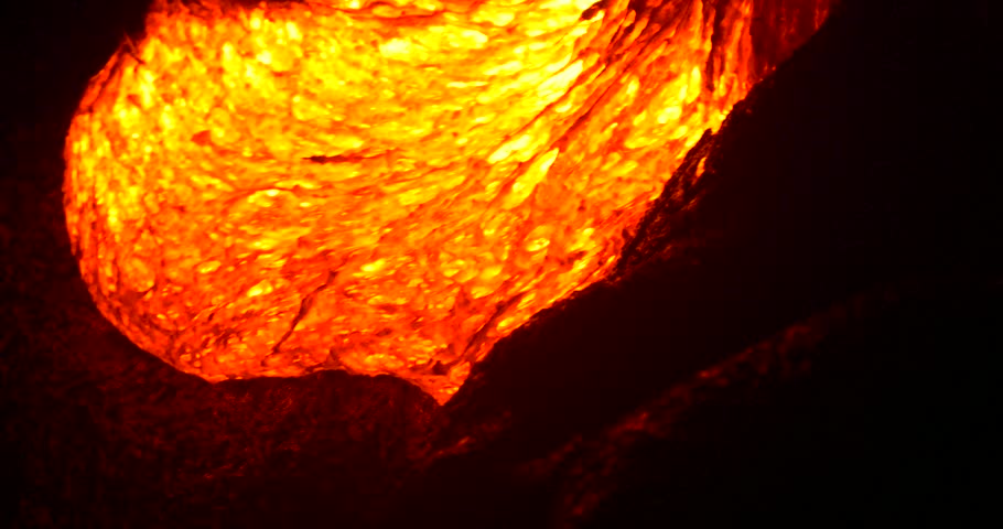 Lava Flow At Night In Hawaii Stock Footage Video 3714788 - Shutterstock