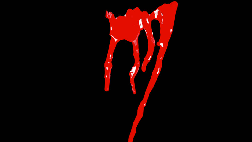 Animated Dripping, Pouring And Splashing Blood In Slow Motion 2. Stock ...