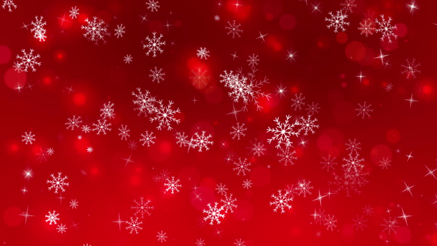 Christmas Background Red Gradient With Stars And Snowflakes - 100% LOOP ...