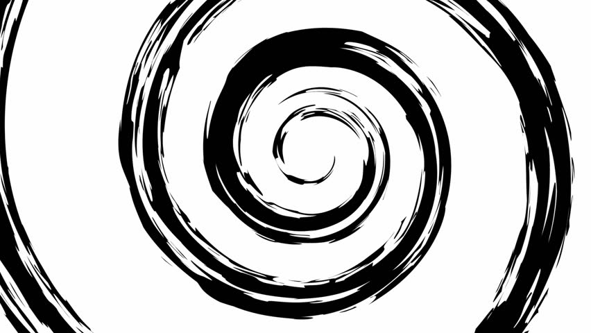 Black And White Rotating Hypnosis Spiral (seamless Loop) Stock Footage ...