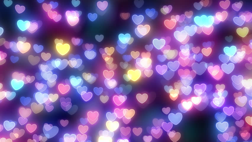 Shining Heart Shapes Loopable Love Background Stock Footage Video ...