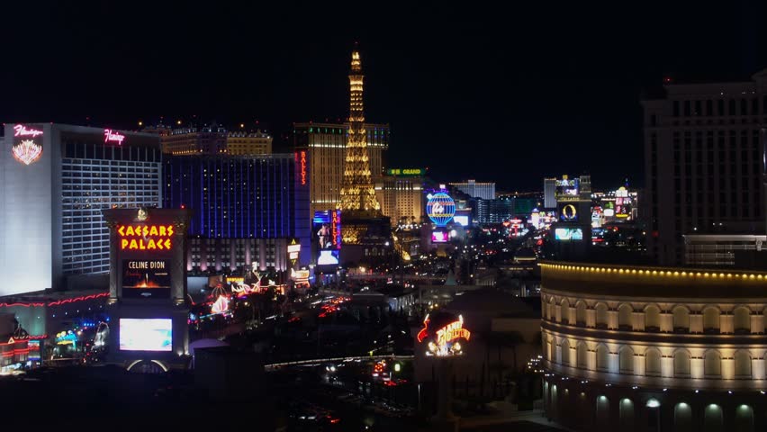 Las Vegas - Circa 2010: Las Vegas Landscape In 2010. Timelapse Night ...