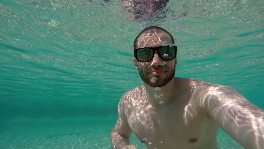 Young Boy Swimming In Pool Underwater, POV Video Stock Footage Video ...