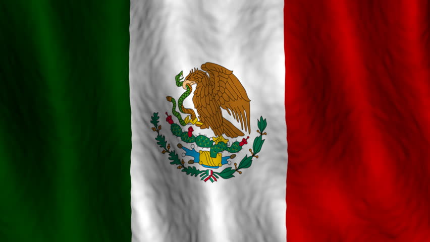 Mexican Flag Silk (Loop HD). Mexican Flag With Original Shield Made In ...