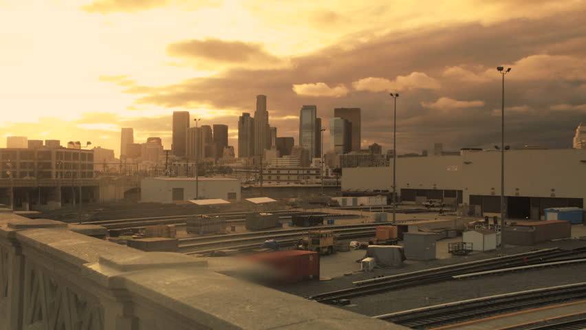 Los Angeles Sunrise Skyline Time Lapse Stock Footage Video 2820484 ...