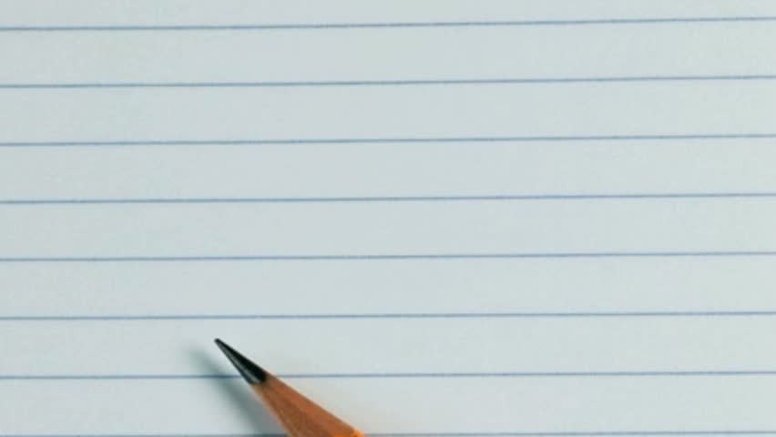 Short Pencil On A Lined Pad Of Paper Stock Footage Video 3414677 ...