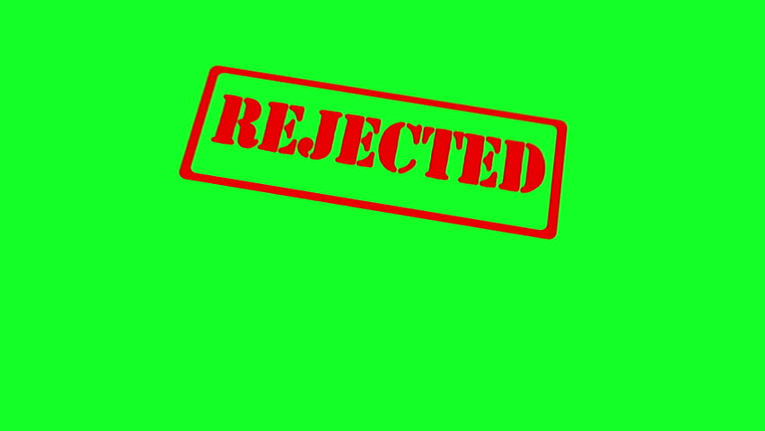 Animation With Rejected Stamp On Green Screen Stock Footage Video ...